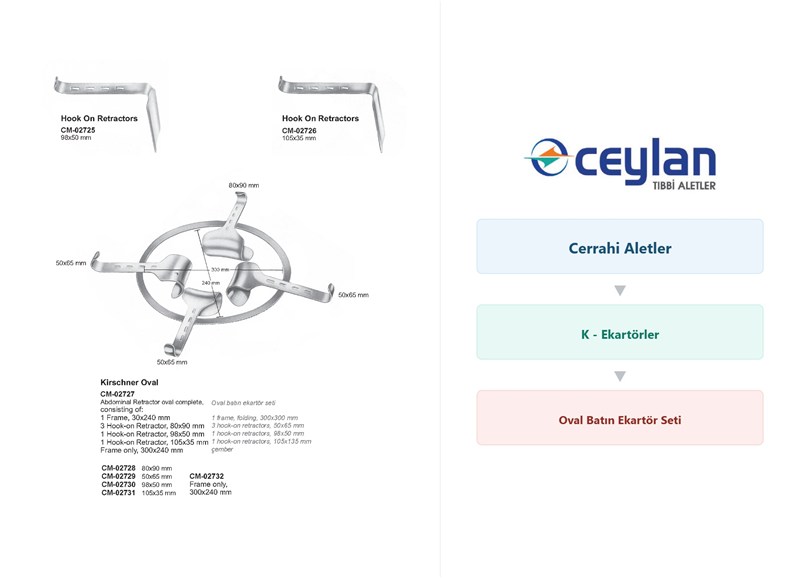 295 k ekartorler oval batin ekartor seti