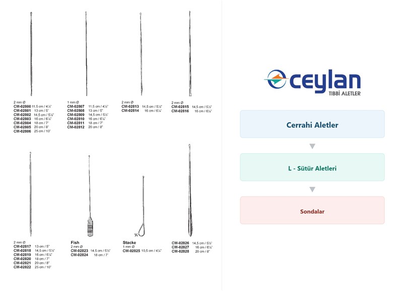Sondalar 1 302 l sutur aletleri sondalar