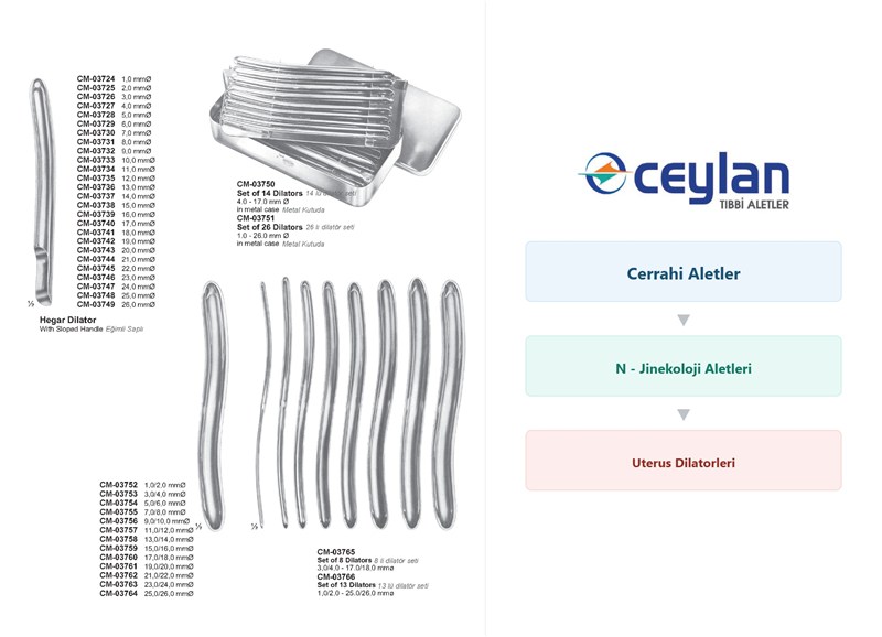 Uterus Dilatorleri 1 387 n jinekoloji aletleri uterus dilatorleri