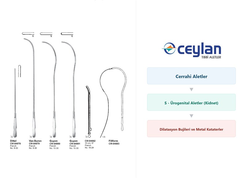 542 s urogenital aletler kidnet dilatasyon bujileri ve metal kataterler
