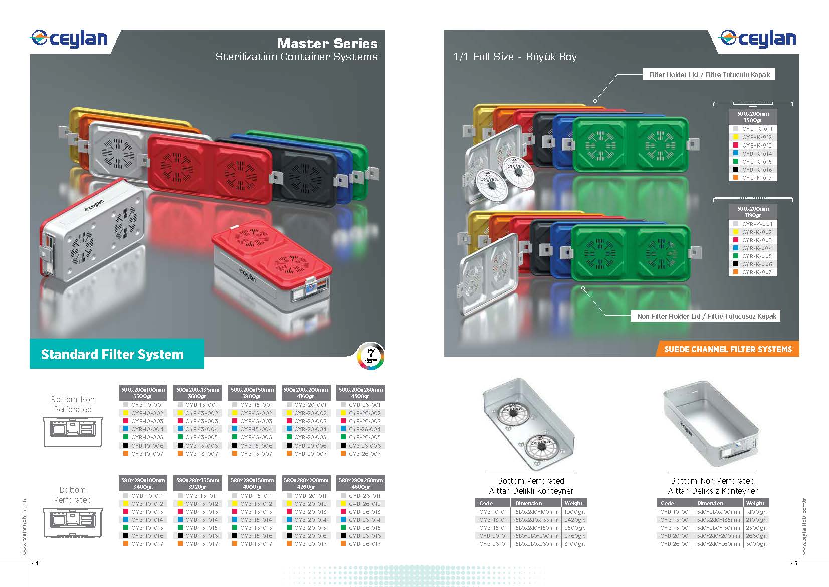 Master Seri Süet Kanal Filtreli Konteynerler 3 konteyner katalog Sayfa 23