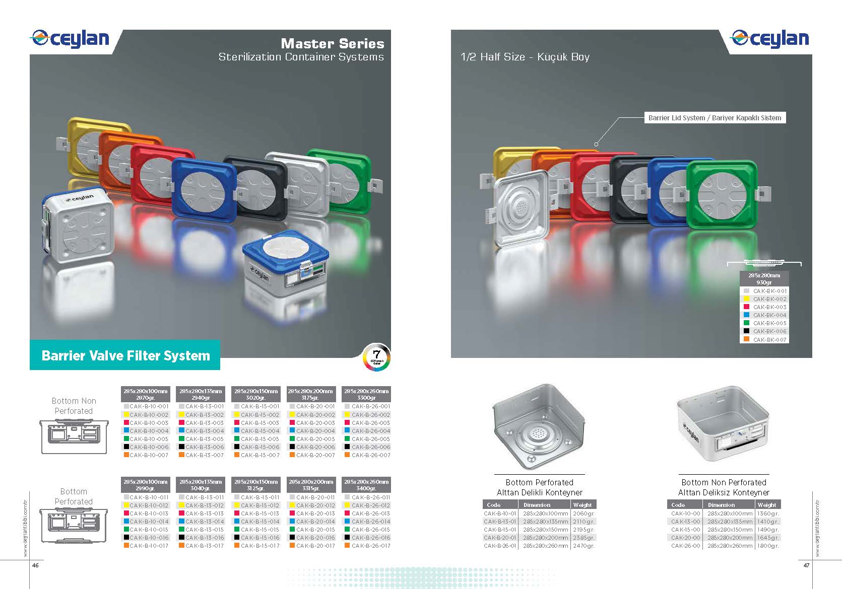 Master Seri Bariyer Valf Sistem Konteynerler 1 konteyner katalog Sayfa 24
