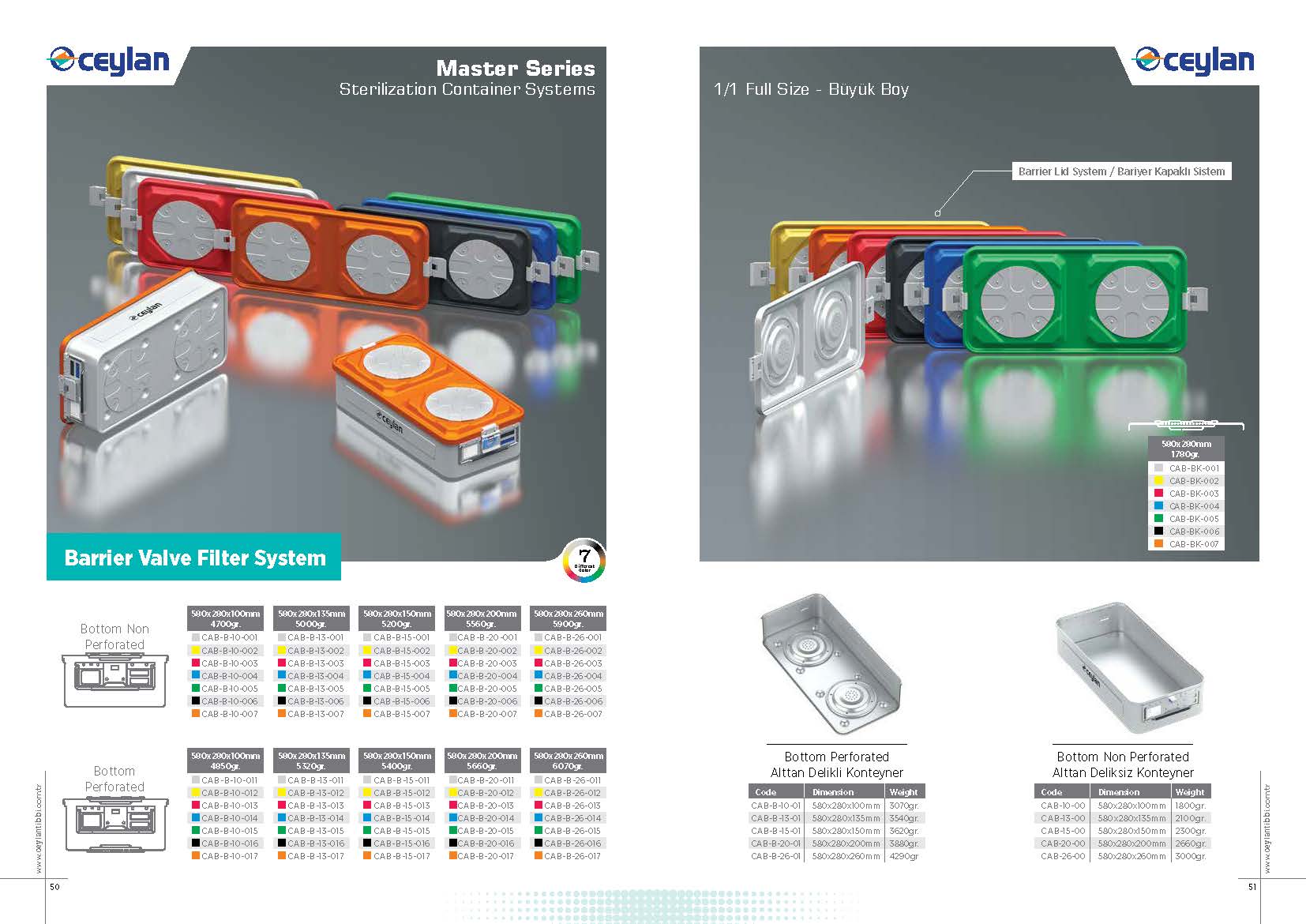 Master Seri Bariyer Valf Sistem Konteynerler 3 konteyner katalog Sayfa 26