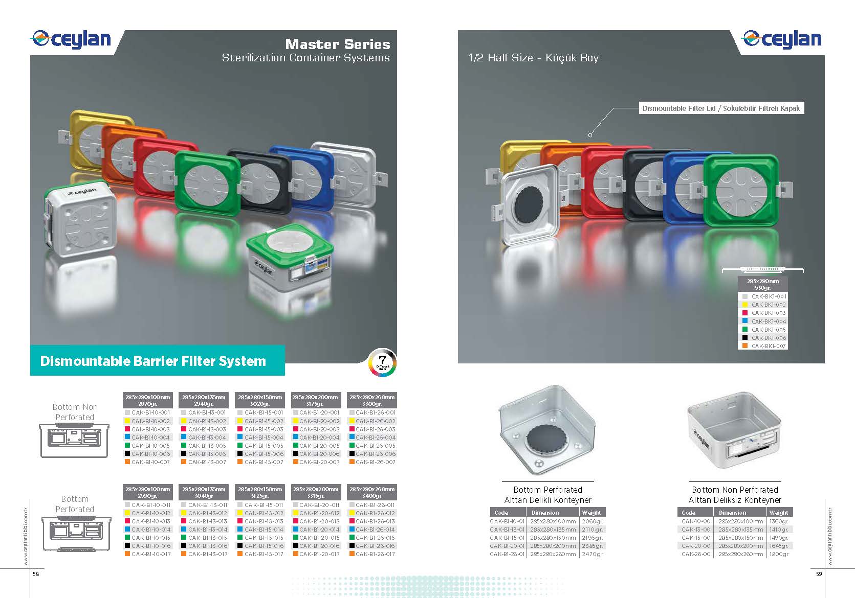 Master Seri Sökülebilir Bariyer Sistem Konteynerler 1 konteyner katalog Sayfa 30